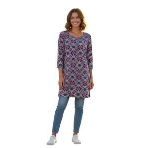 Old Navy Floral Mini Dress 3/4 Sleeve Exposed Zip Shift Medium